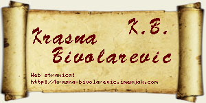 Krasna Bivolarević vizit kartica